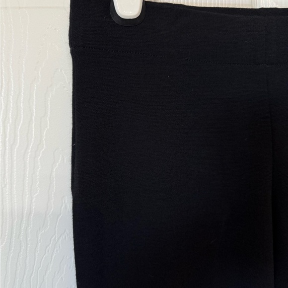 Eileen Fisher Black Knit Wool Blend Stretch Pull On Pants Straight Leg Petite S - Picture 2 of 5